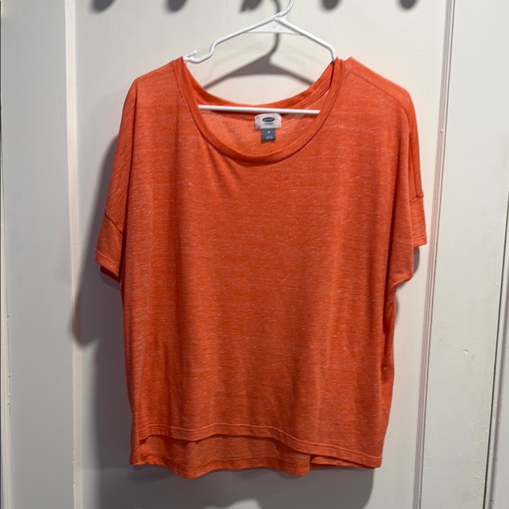 Old Navy Orange Dolman Sleeve Boxy Tee